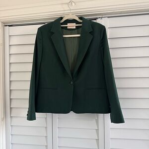 100% Wool Pendleton Dark Green Women's Blazer
